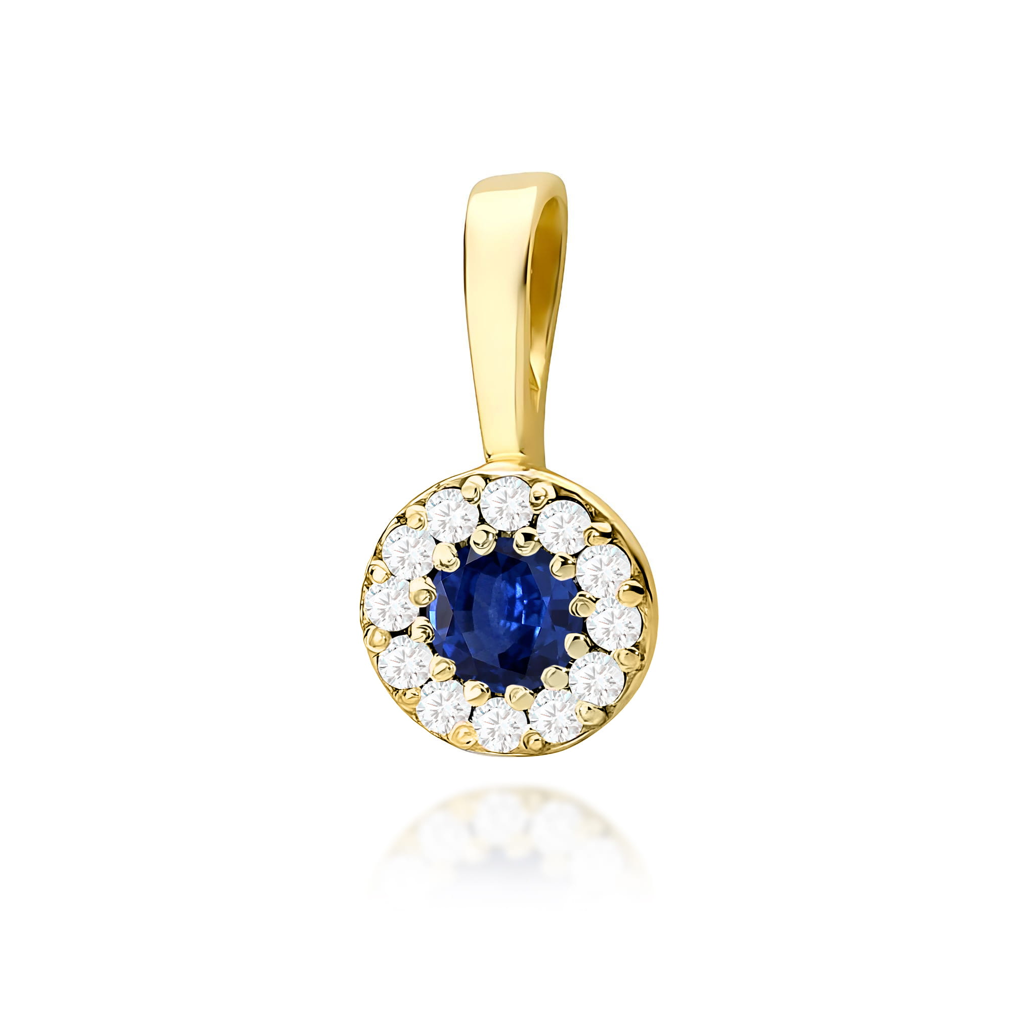 Zawieszka Szafir 0,15ct żółte złoto
