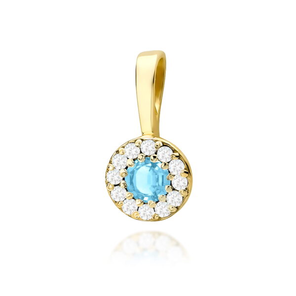 Zawieszka Topaz Swiss 0,15ct żółte złoto