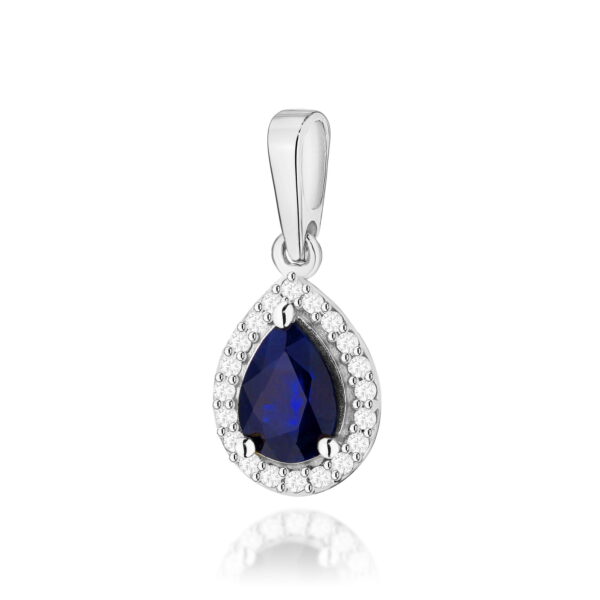 Zawieszka Szafir 0,60ct białe złoto
