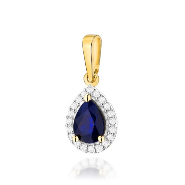 Zawieszka Szafir 0,60ct żółte złoto