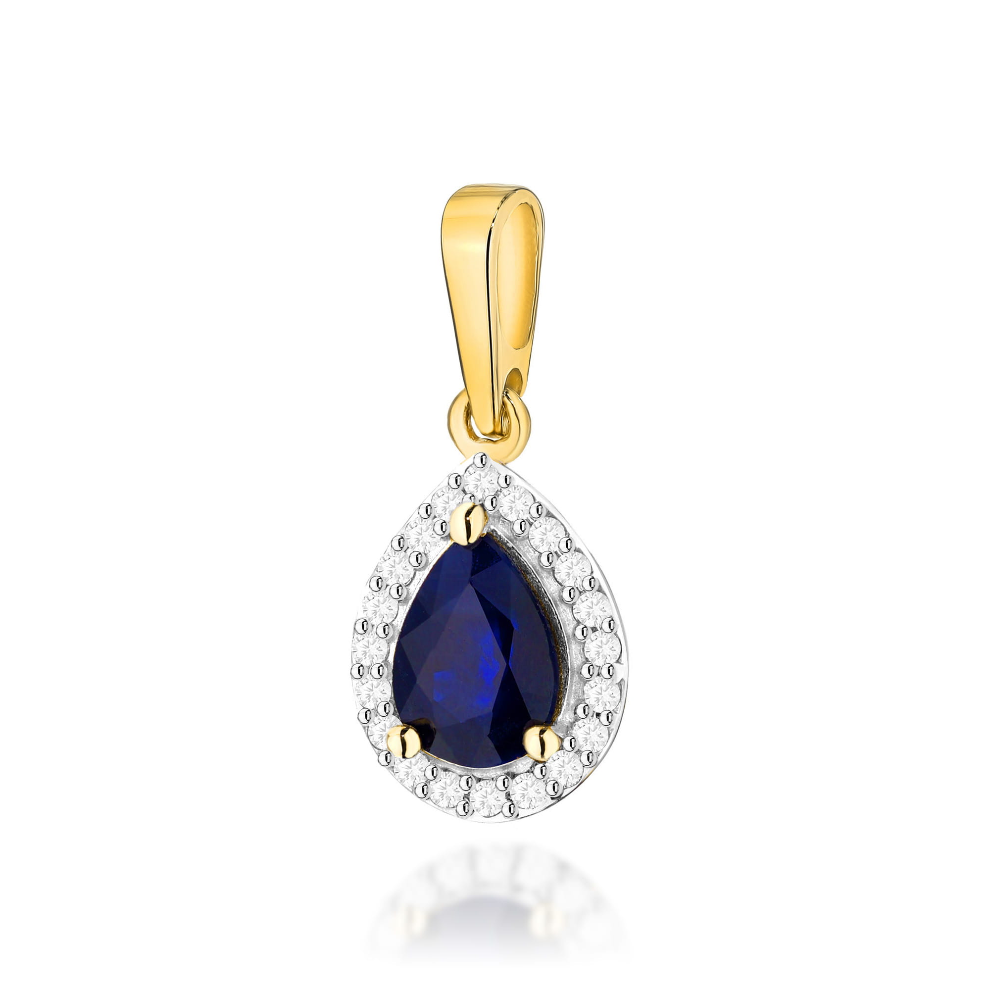 Zawieszka Szafir 0,60ct żółte złoto