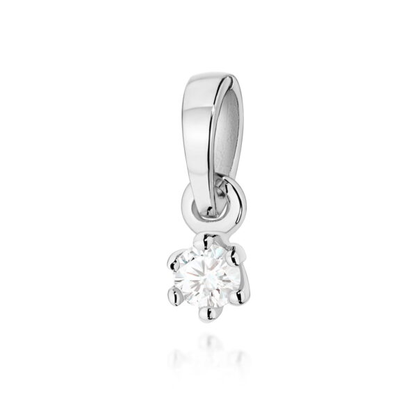 Zawieszka Diament 0,04ct białe złoto
