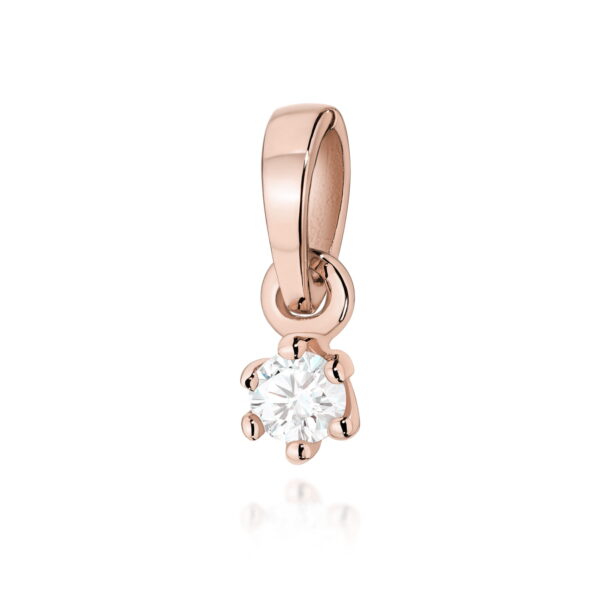 Zawieszka Diament 0,04ct różowe złoto