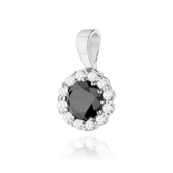 Zawieszka Czarny Diament 0,50ct białe złoto