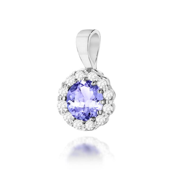 Zawieszka Tanzanit 0,50ct białe złoto