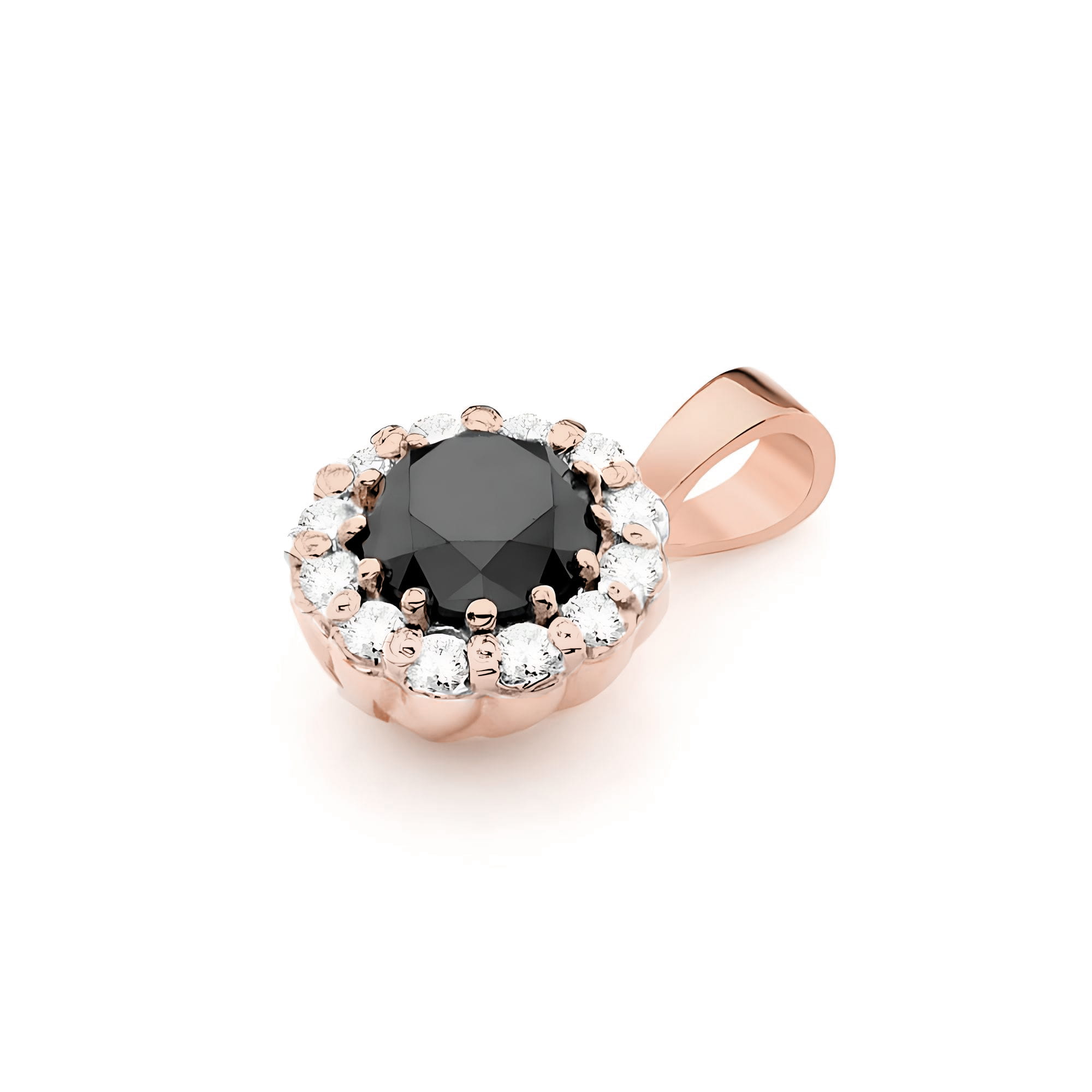 Zawieszka Czarny Diament 0,50ct różowe złoto - obrazek 2