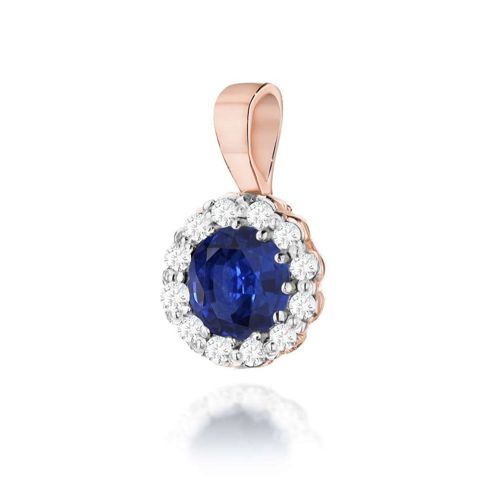 Zawieszka Szafir 0,50ct różowe złoto