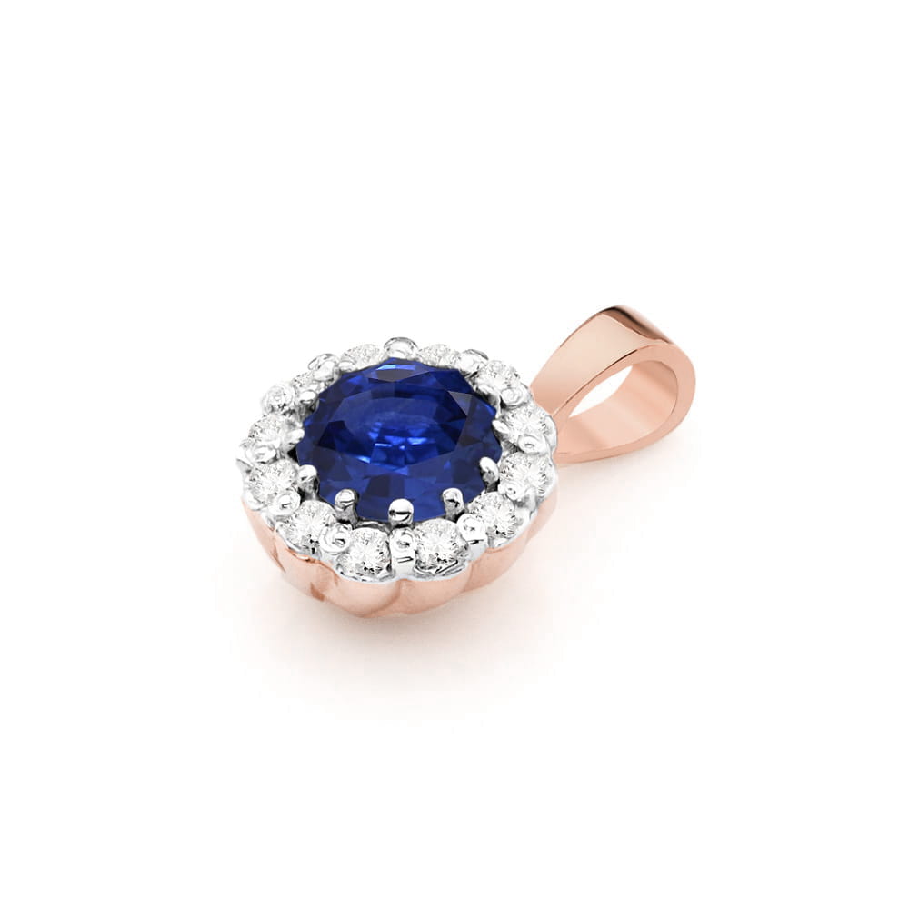 Zawieszka Szafir 0,50ct różowe złoto - obrazek 2