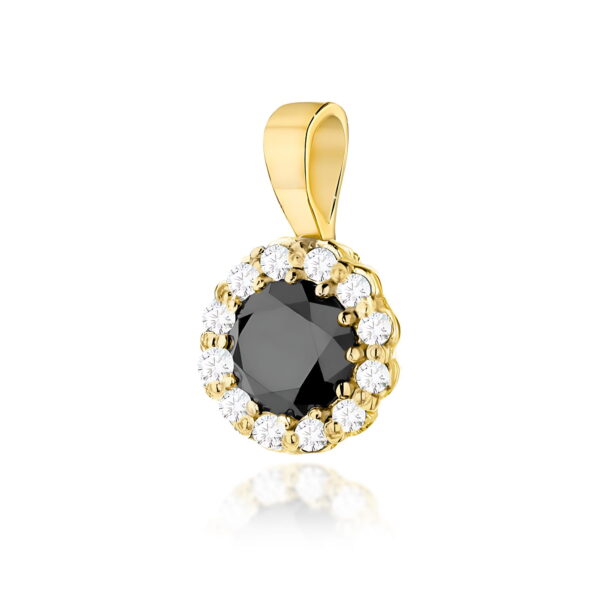 Zawieszka Czarny Diament 0,50ct żółte złoto