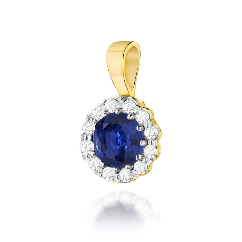 Zawieszka Szafir 0,50ct żółte złoto