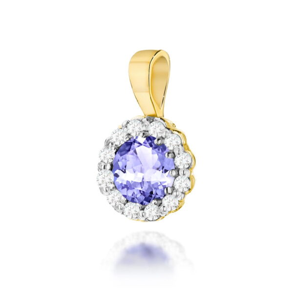 Zawieszka Tanzanit 0,50ct żółte złoto