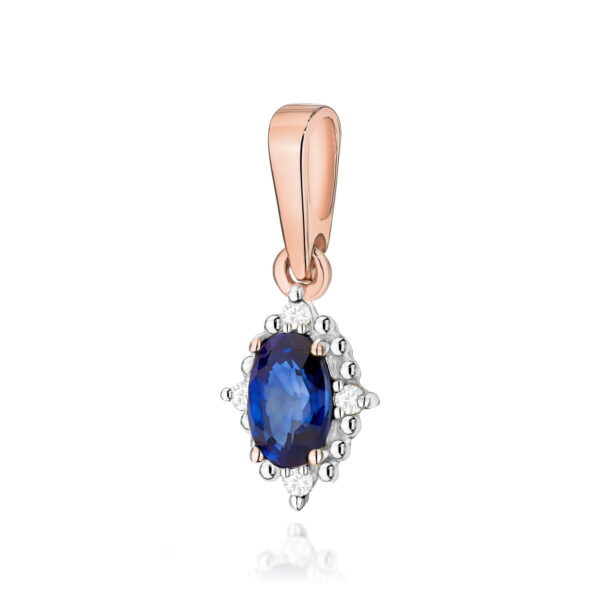 Zawieszka Szafir 0,30ct różowe złoto
