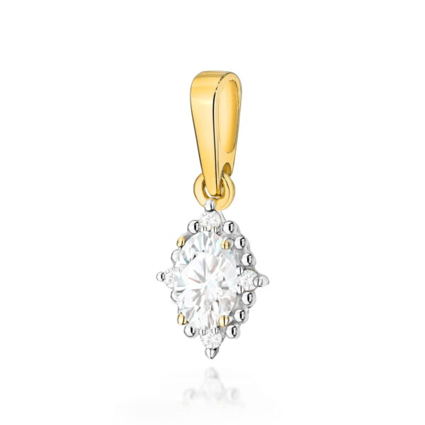 Zawieszka Diament Laboratoryjny 0,25ct żółte złoto