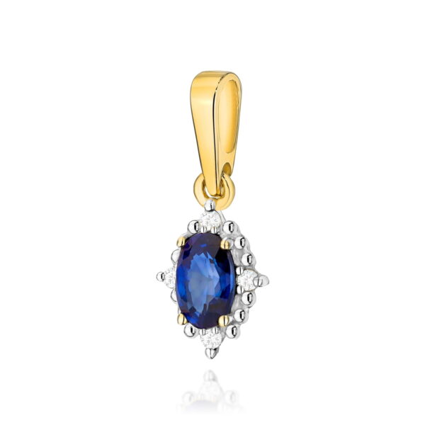 Zawieszka Szafir 0,30ct żółte złoto