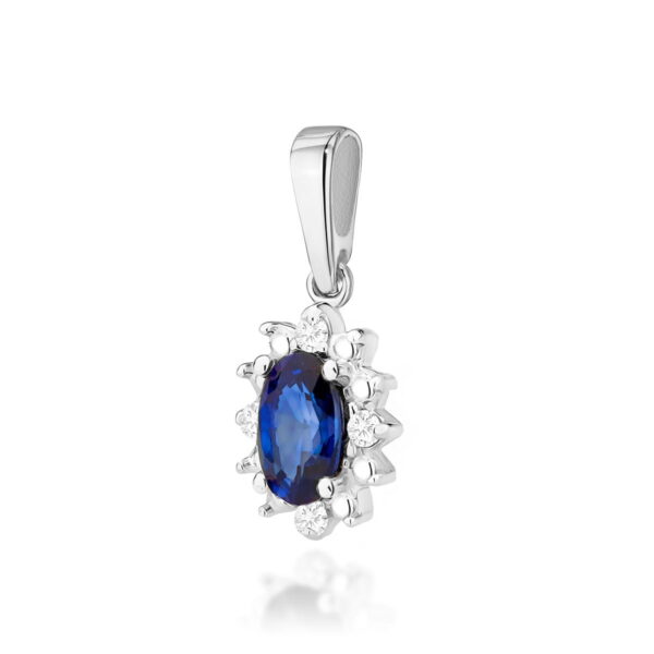 Zawieszka Szafir 0,30ct białe złoto