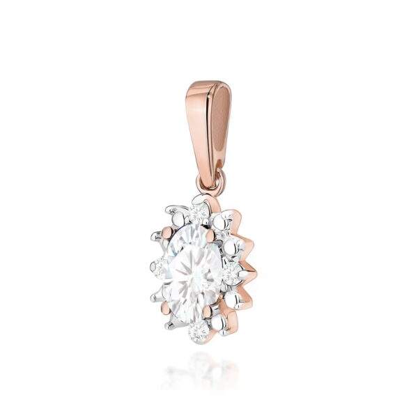 Zawieszka Diament laboratoryjny 0,25ct różowe złoto