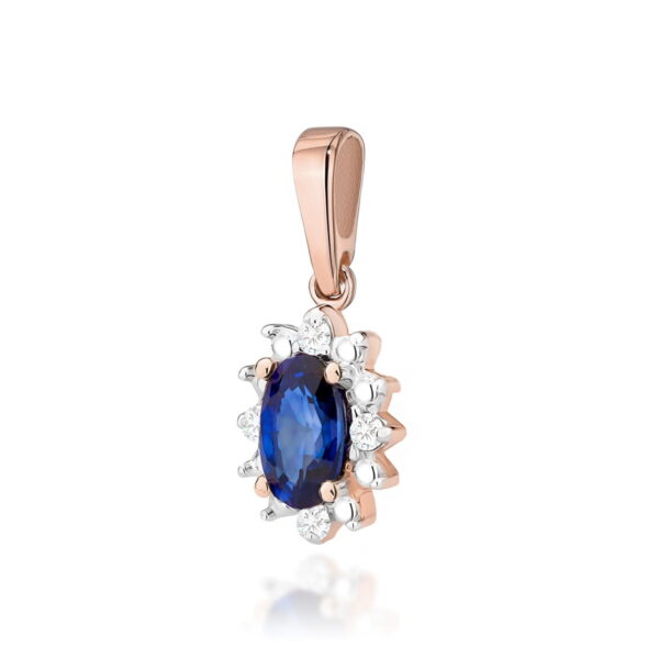 Zawieszka Szafir 0,30ct różowe złoto