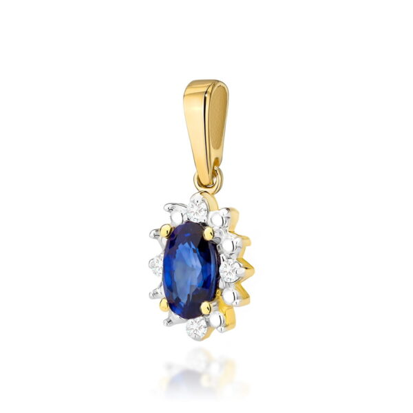 Zawieszka Szafir 0,30ct żółte złoto
