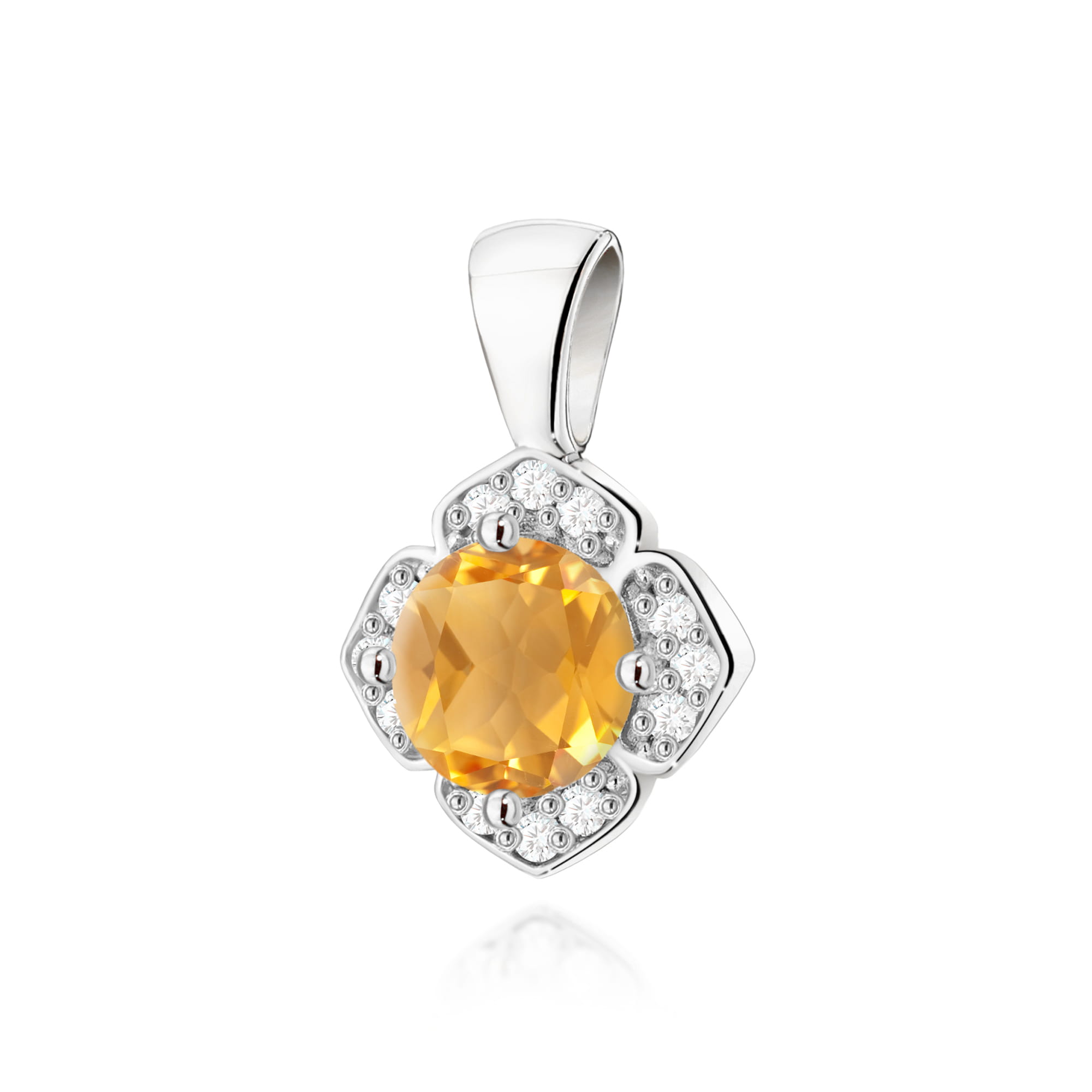 Zawieszka Cytryn 0,50ct białe złoto