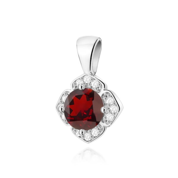 Zawieszka Granat 0,60ct białe złoto