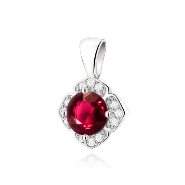 Zawieszka Rubin 0,60ct białe złoto