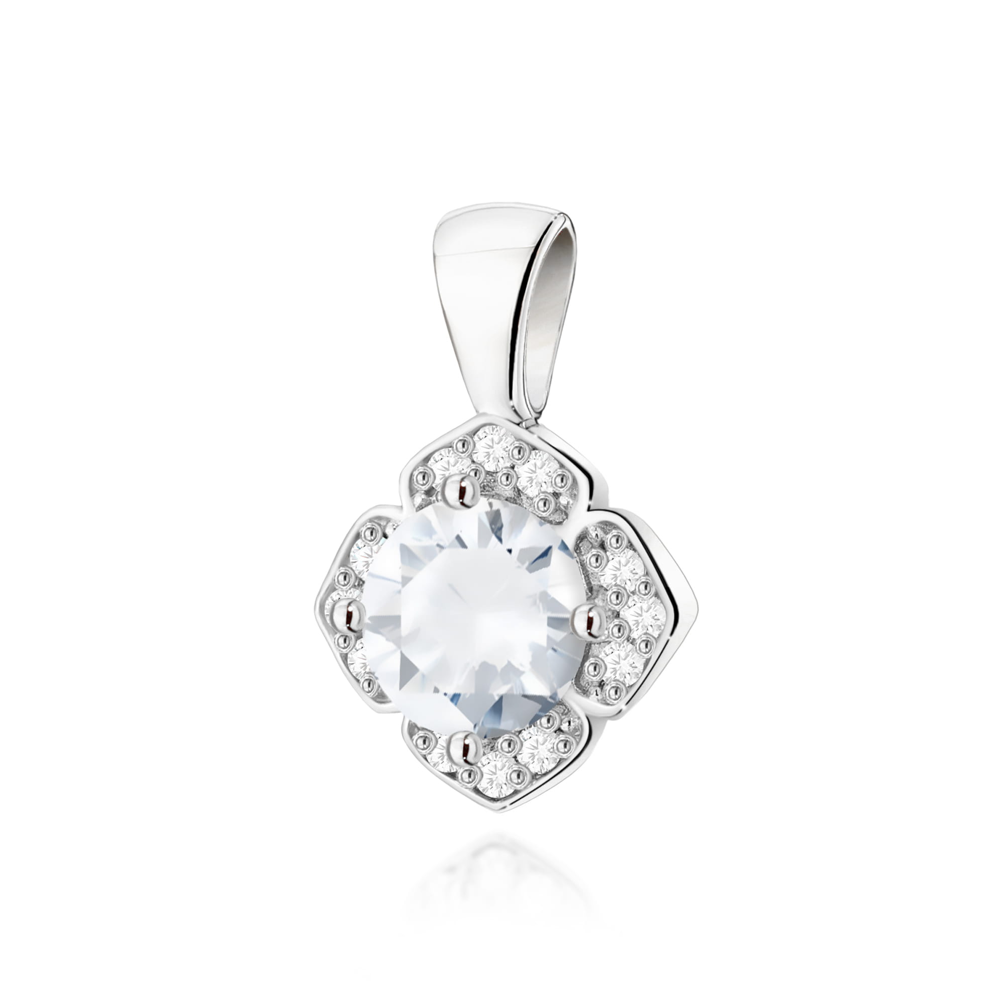Zawieszka Biały Szafir 0,60ct białe złoto