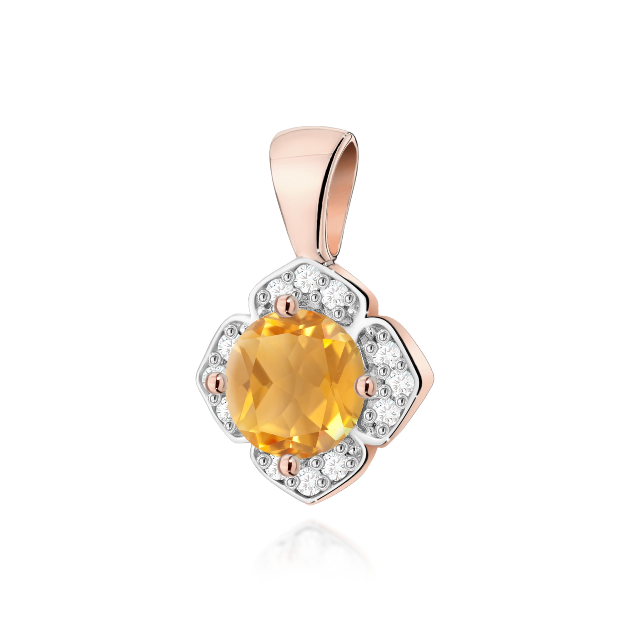 Zawieszka Cytryn 0,50ct różowe złoto