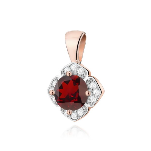 Zawieszka Granat 0,60ct różowe złoto