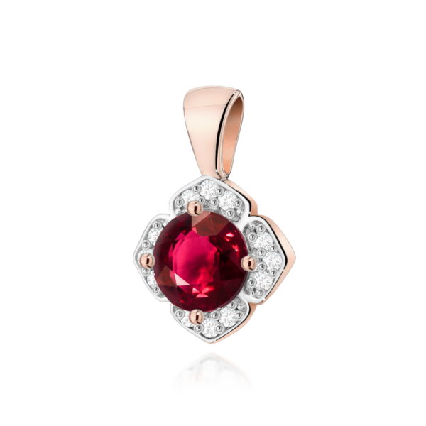 Zawieszka Rubin 0,60ct różowe złoto