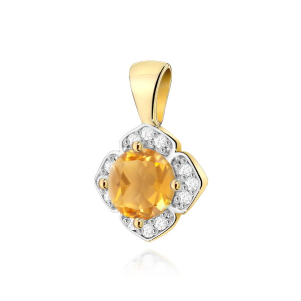 Zawieszka Cytryn 0,50ct żółte złoto