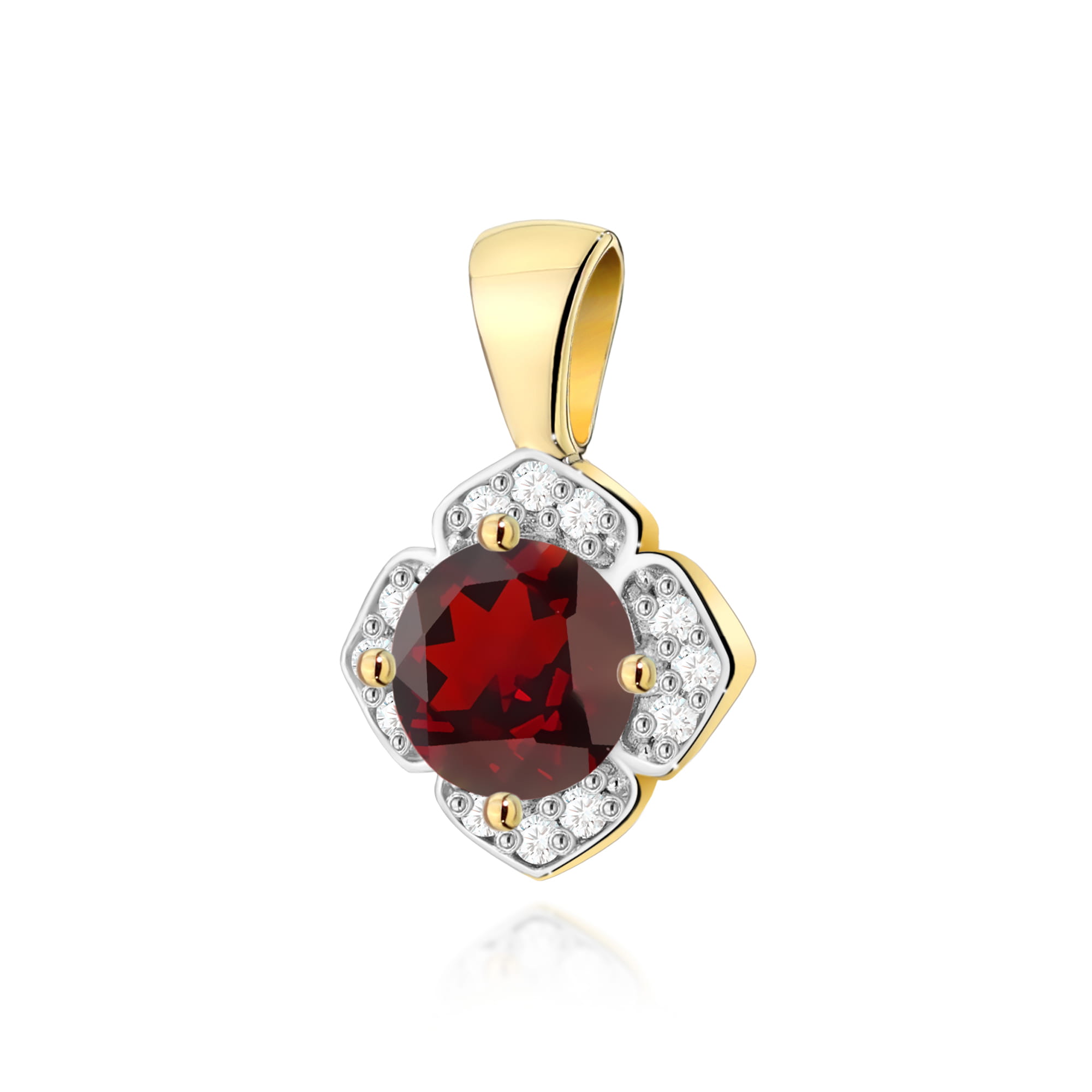 Zawieszka Granat 0,60ct żółte złoto