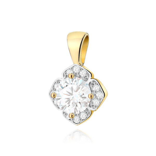 Zawieszka Diament Laboratoryjny 0,50ct żółte złoto