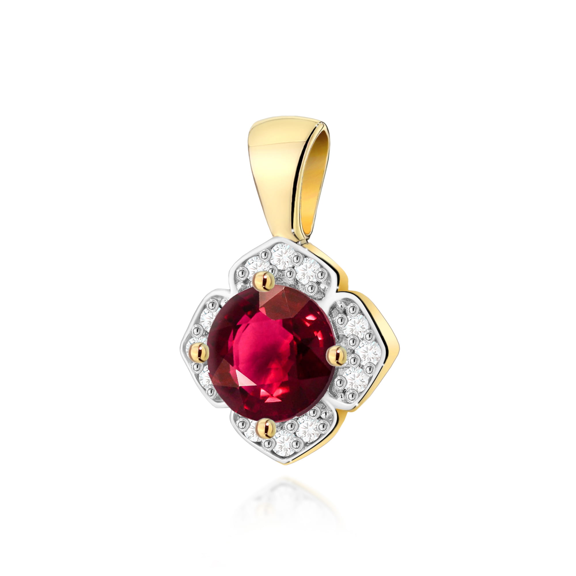 Zawieszka Rubin 0,60ct żółte złoto