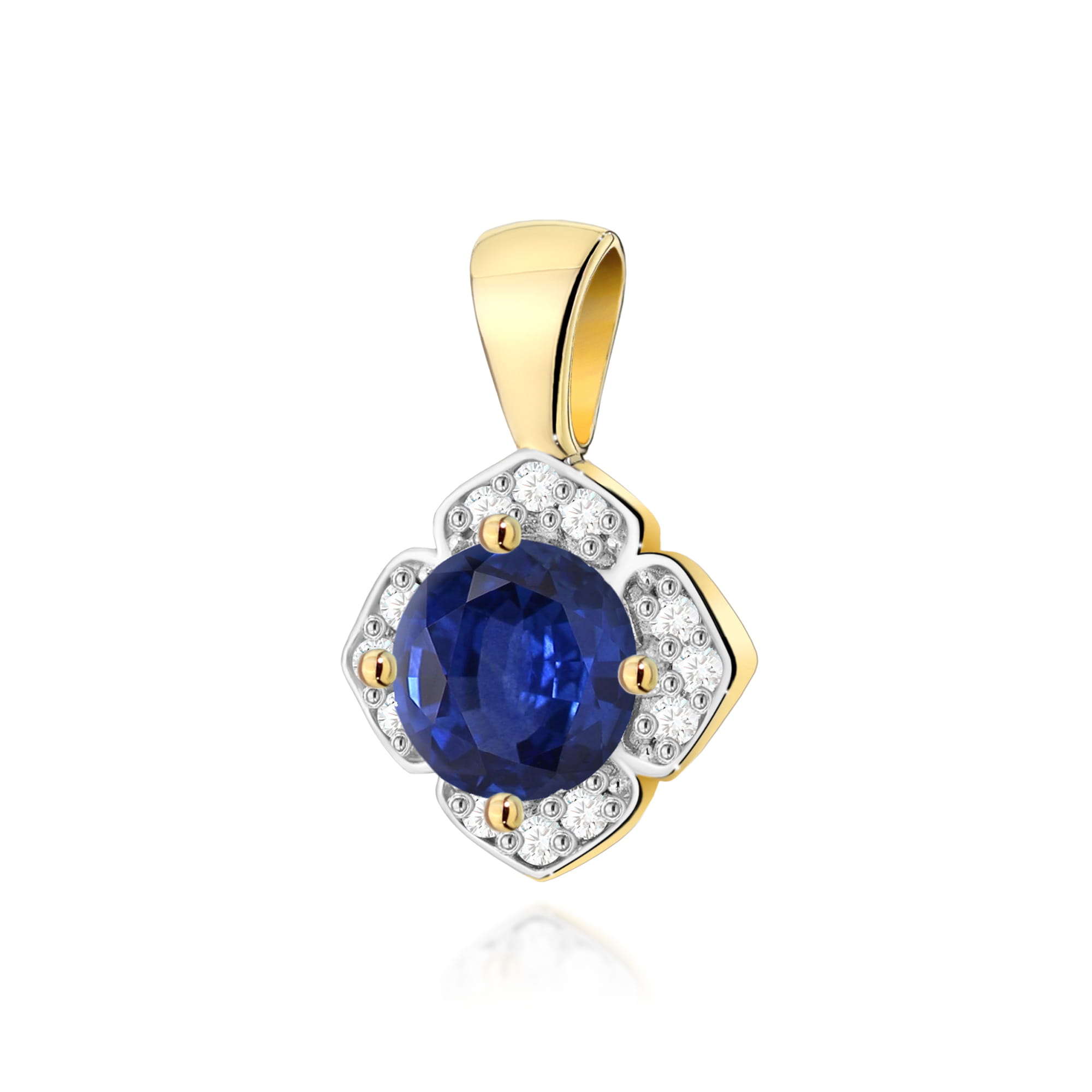 Zawieszka Szafir 0,50ct żółte złoto