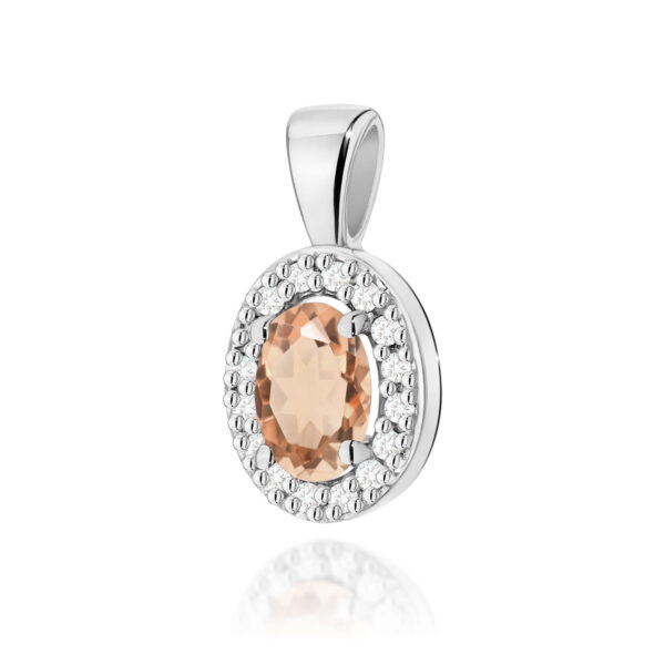 Zawieszka Morganit 0,40ct białe złoto