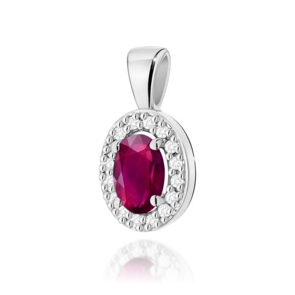 Zawieszka Rodolit 0,50ct białe złoto