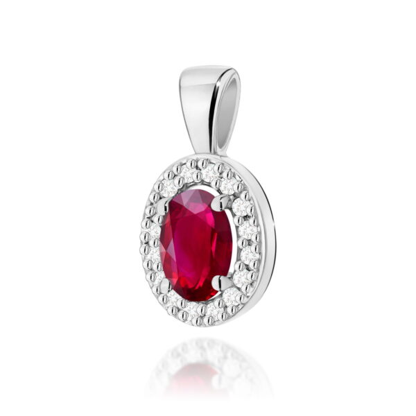 Zawieszka Rubin 0,60ct białe złoto