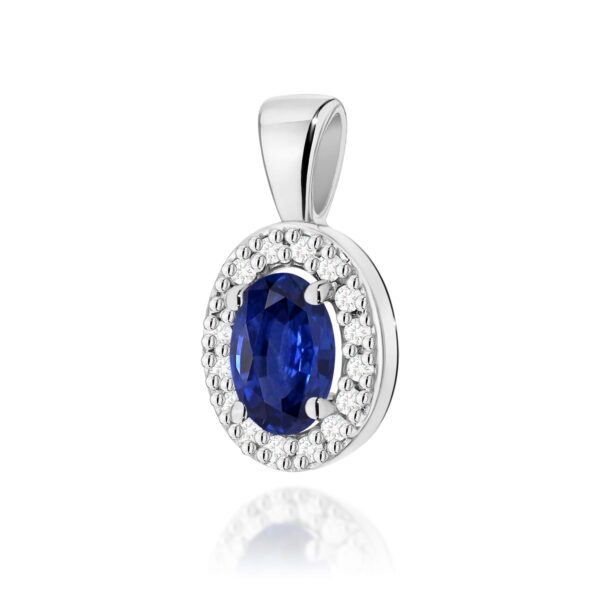 Zawieszka Szafir 0,70ct białe złoto