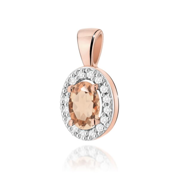 Zawieszka Morganit 0,40ct różowe złoto