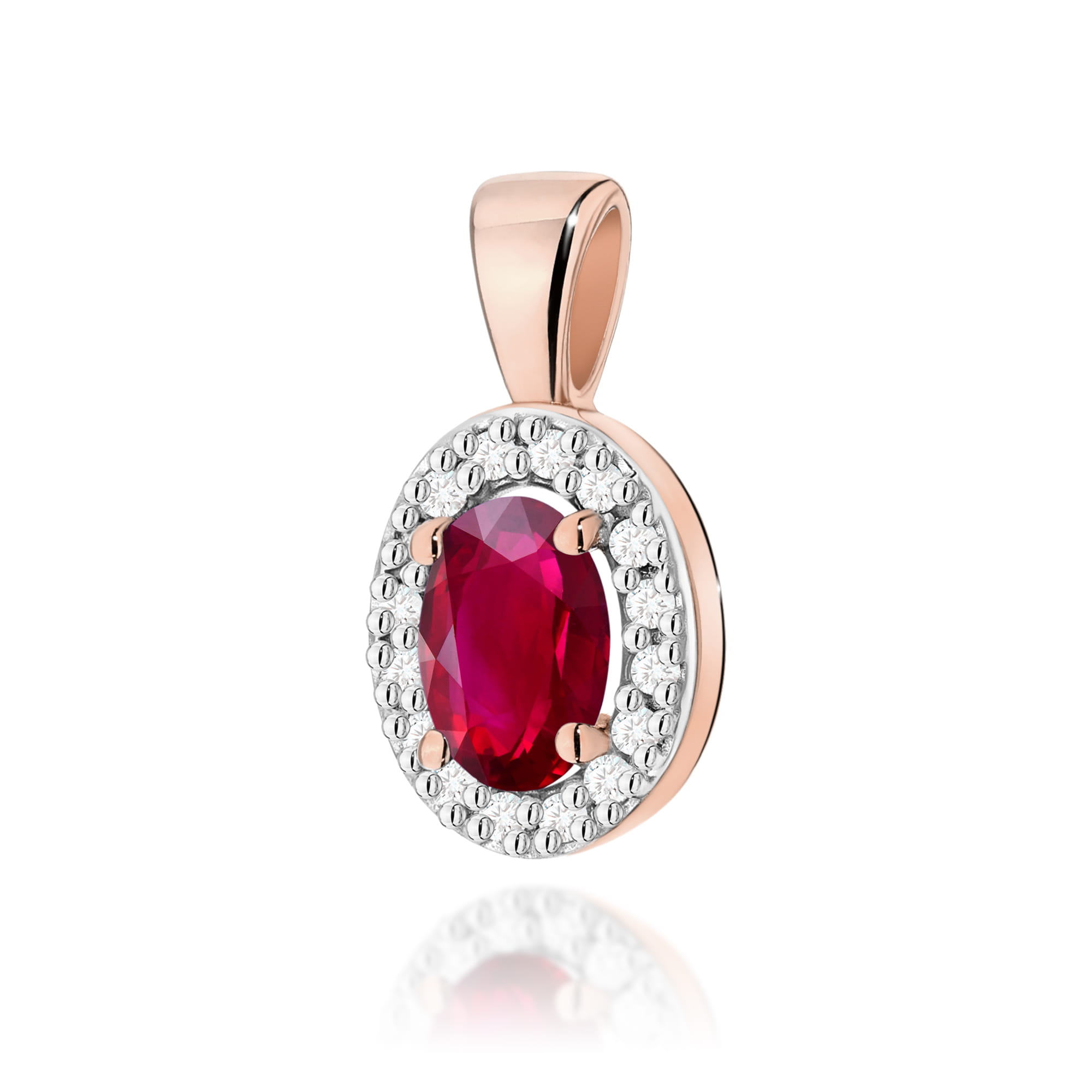 Zawieszka Rubin 0,60ct różowe złoto