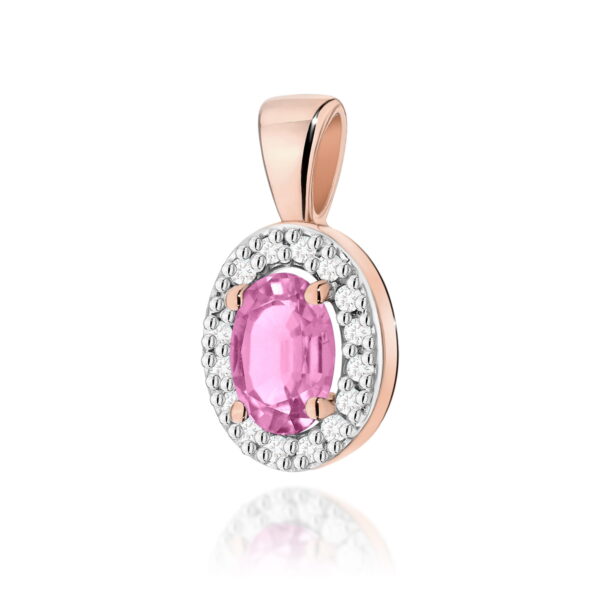 Zawieszka Szafir Różowy 0,45ct różowe złoto