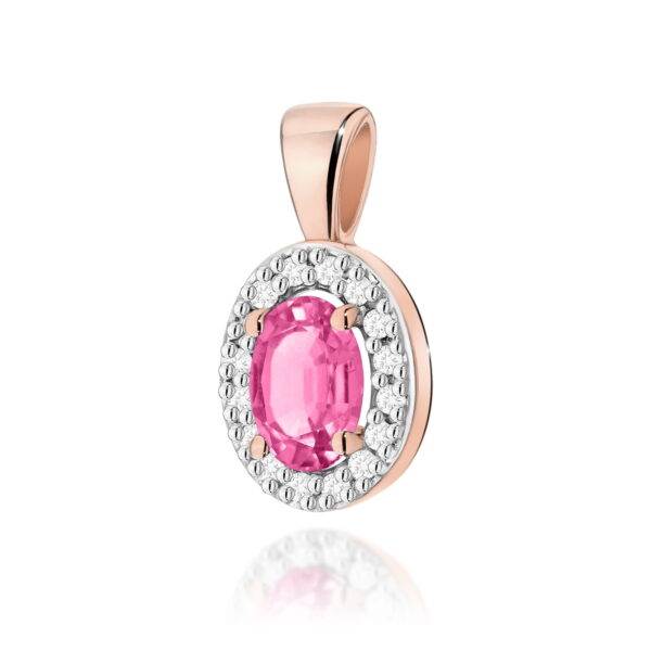 Zawieszka Topaz Różowy 0,50ct różowe złoto