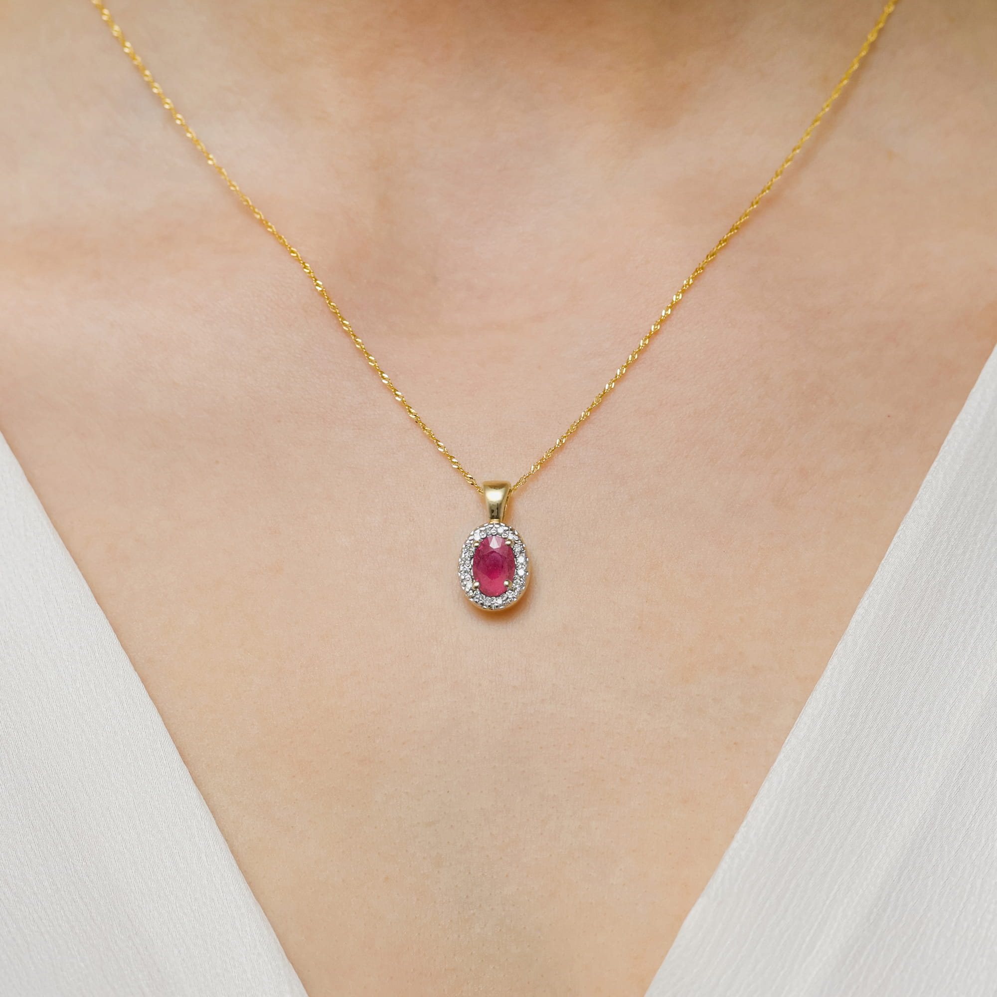 Zawieszka Rubin 0,60ct żółte złoto - obrazek 3