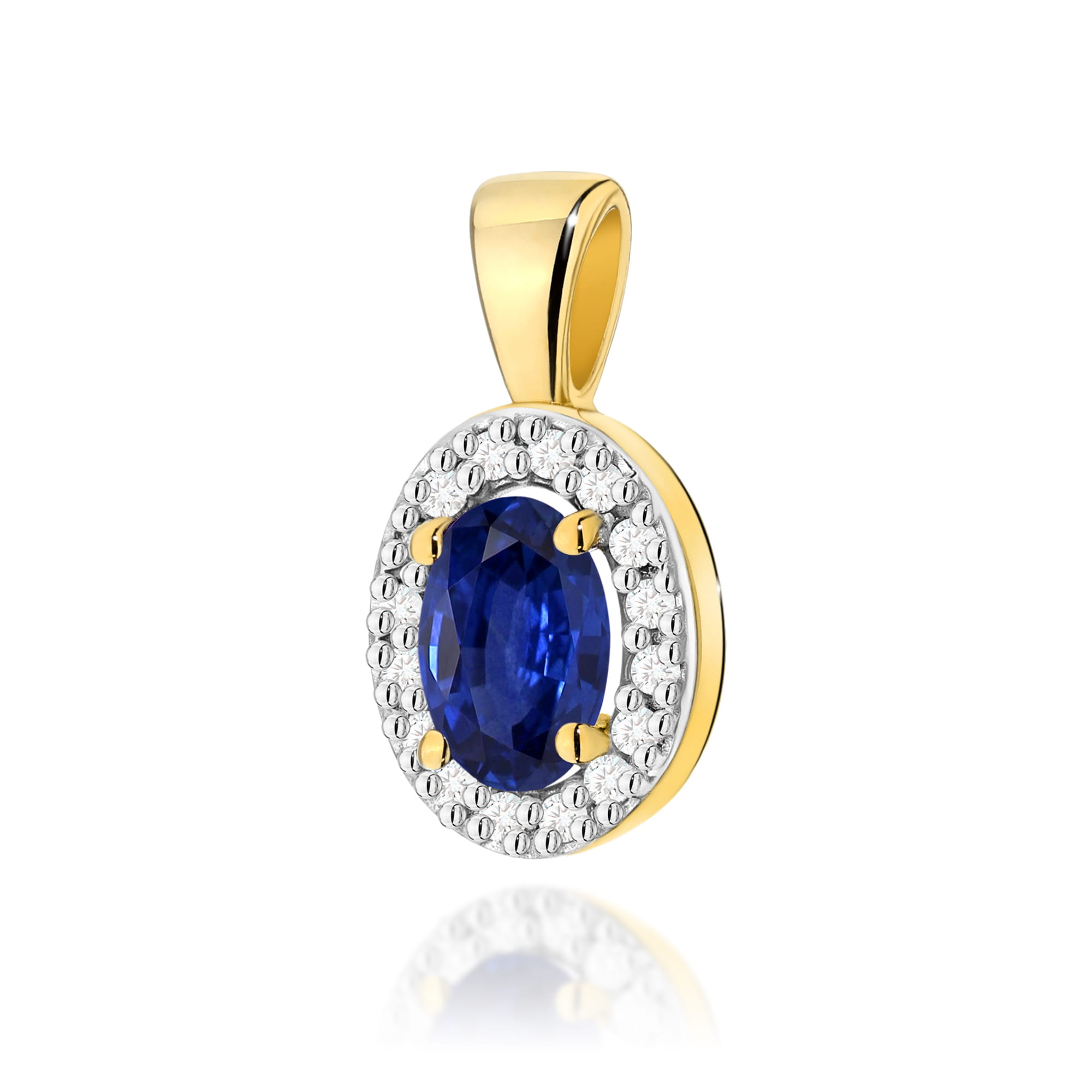 Zawieszka Szafir 0,70ct żółte złoto