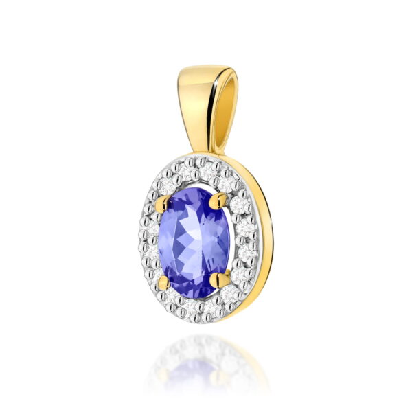 Zawieszka Tanzanit 0,40ct żółte złoto