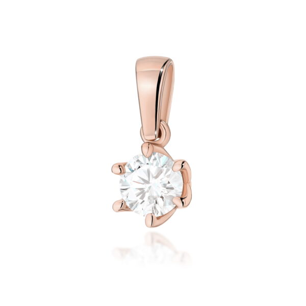 Zawieszka Diament Laboratoryjny 0,50ct różowe złoto
