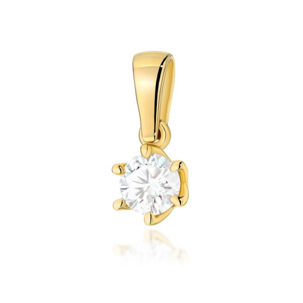 Zawieszka Diament Laboratoryjny 0,40ct żółte złoto