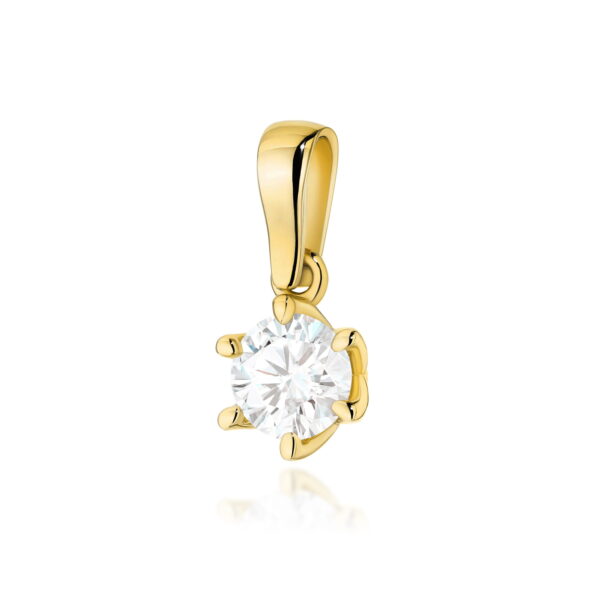Zawieszka Diament Laboratoryjny 0,70ct żółte złoto